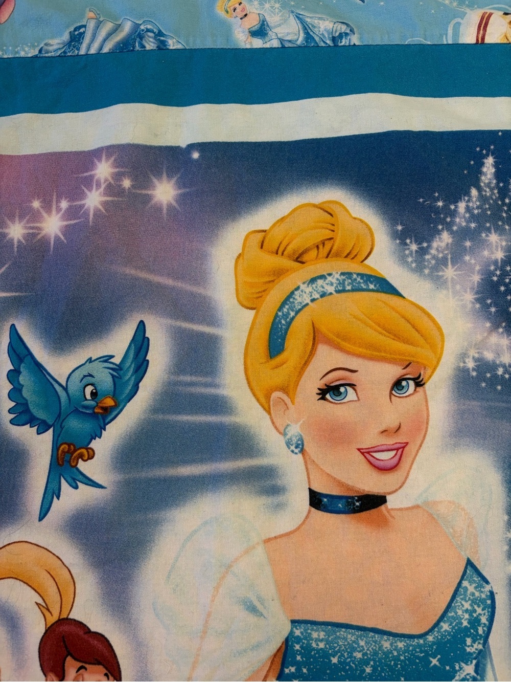 Disney Cinderella Toddler Bed Duvet Cover Quilt Cotton flannel Handmade 36x46 - Picture 6 of 13